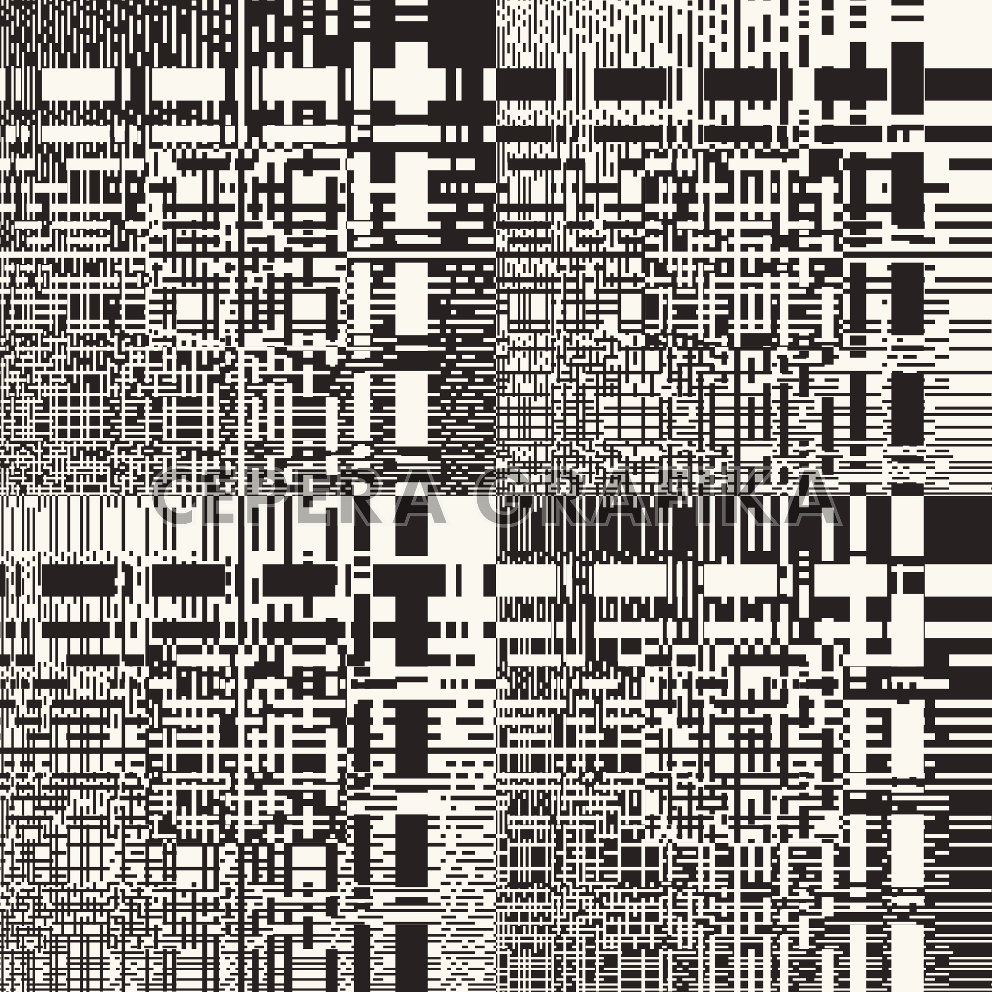 Monochrome Pixelated Checked Pattern