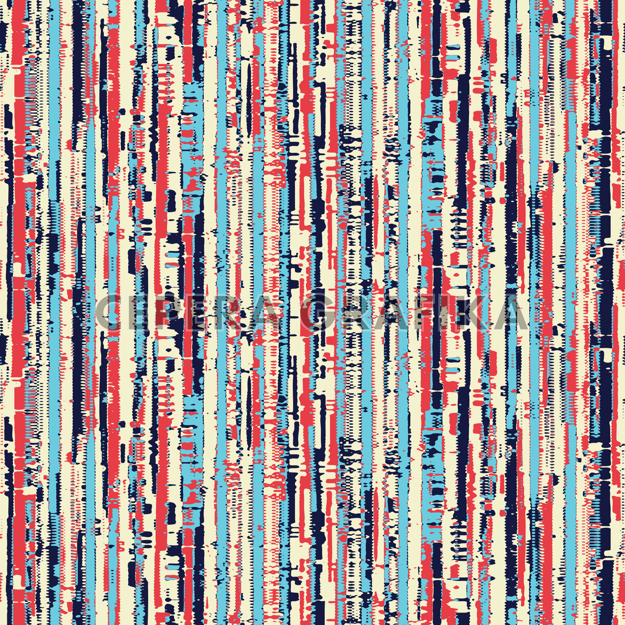 Multicolour Disrupted Striped Pattern